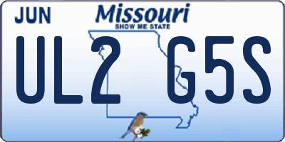 MO license plate UL2G5S
