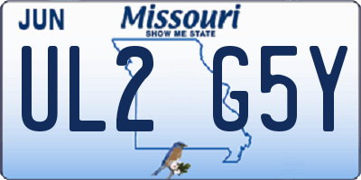 MO license plate UL2G5Y