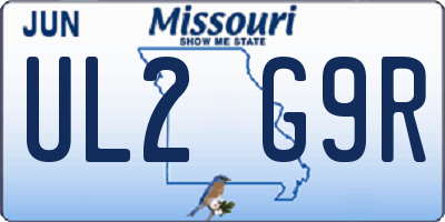 MO license plate UL2G9R