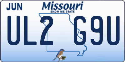 MO license plate UL2G9U