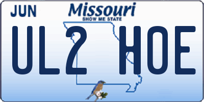 MO license plate UL2H0E