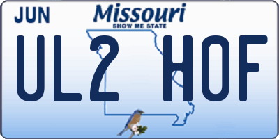 MO license plate UL2H0F