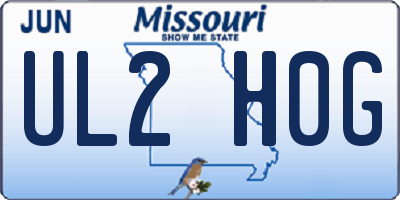MO license plate UL2H0G