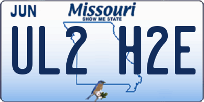 MO license plate UL2H2E
