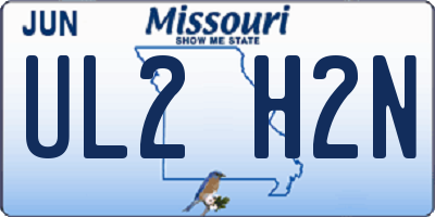 MO license plate UL2H2N
