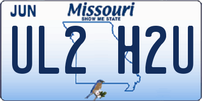 MO license plate UL2H2U