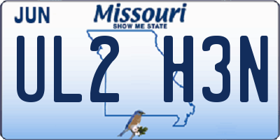 MO license plate UL2H3N