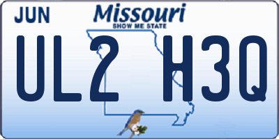 MO license plate UL2H3Q