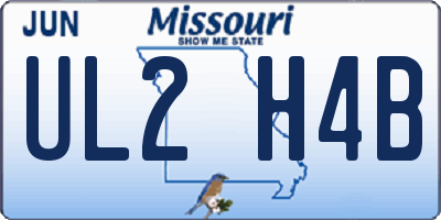 MO license plate UL2H4B