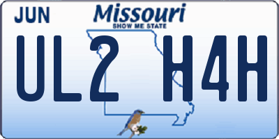 MO license plate UL2H4H