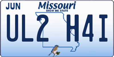 MO license plate UL2H4I