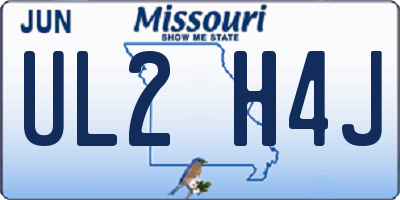 MO license plate UL2H4J