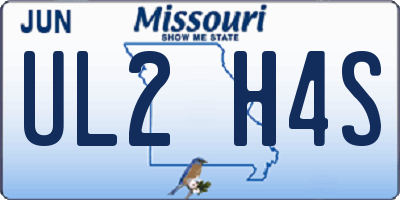 MO license plate UL2H4S