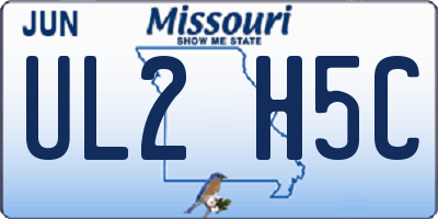 MO license plate UL2H5C