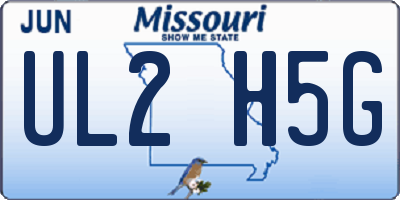 MO license plate UL2H5G