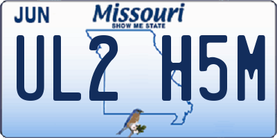 MO license plate UL2H5M