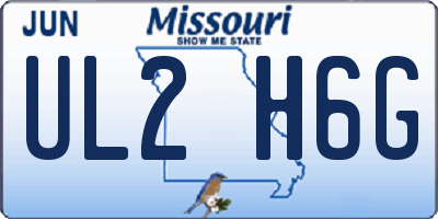 MO license plate UL2H6G