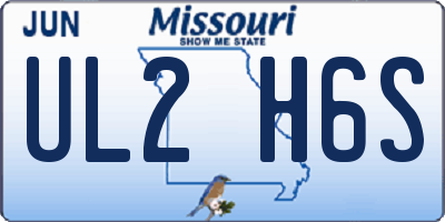 MO license plate UL2H6S