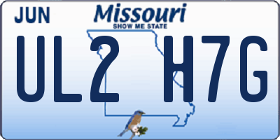 MO license plate UL2H7G