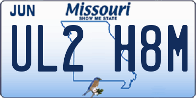 MO license plate UL2H8M
