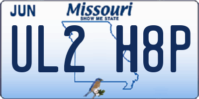 MO license plate UL2H8P