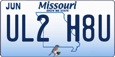 MO license plate UL2H8U