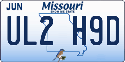 MO license plate UL2H9D
