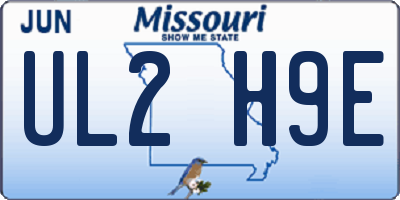 MO license plate UL2H9E