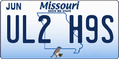 MO license plate UL2H9S