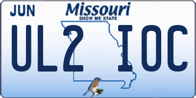MO license plate UL2I0C