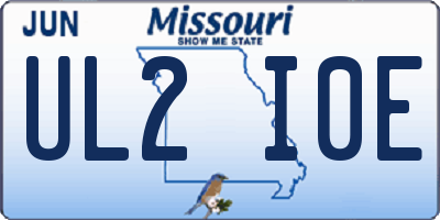 MO license plate UL2I0E