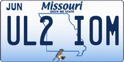 MO license plate UL2I0M