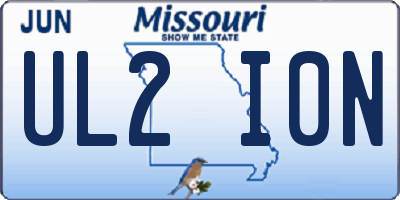 MO license plate UL2I0N