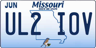 MO license plate UL2I0V