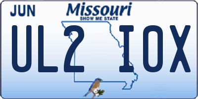 MO license plate UL2I0X