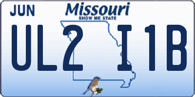 MO license plate UL2I1B