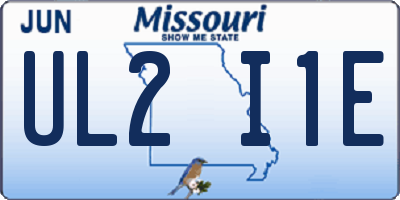 MO license plate UL2I1E