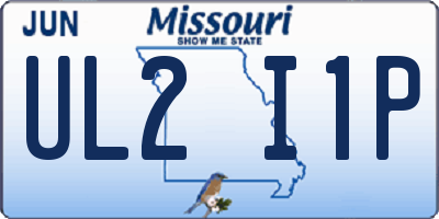 MO license plate UL2I1P