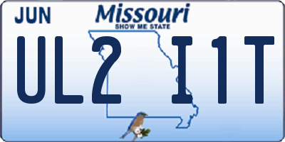 MO license plate UL2I1T