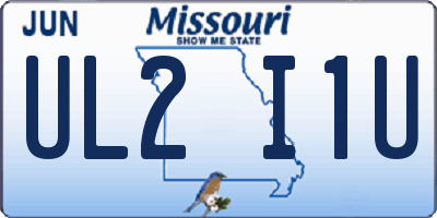 MO license plate UL2I1U