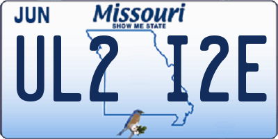 MO license plate UL2I2E