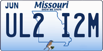 MO license plate UL2I2M