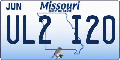 MO license plate UL2I2O