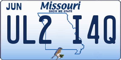 MO license plate UL2I4Q