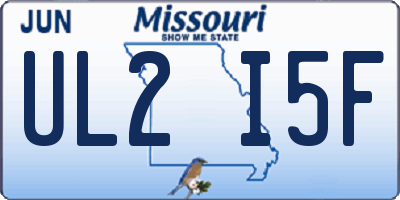 MO license plate UL2I5F