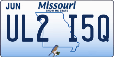 MO license plate UL2I5Q