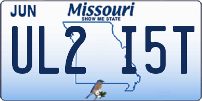MO license plate UL2I5T