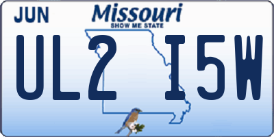 MO license plate UL2I5W