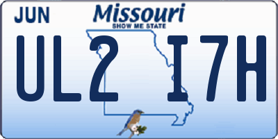 MO license plate UL2I7H