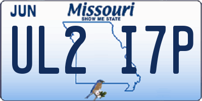 MO license plate UL2I7P